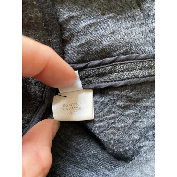 Leggiadro Charcoal Quilted Button Up Cardigan Large - Picture 4 of 7